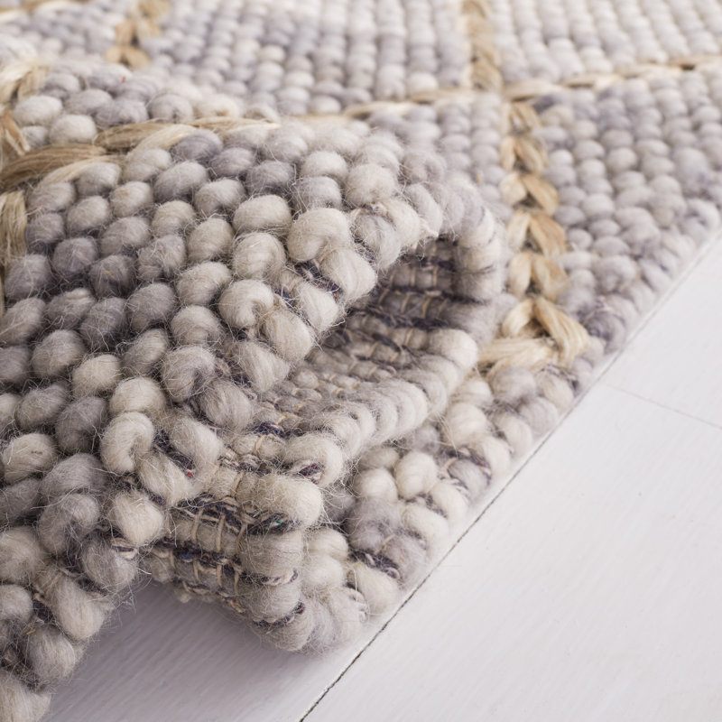 Foundry Select Natura Handmade Wool Light Gray/Natural Rug & Reviews